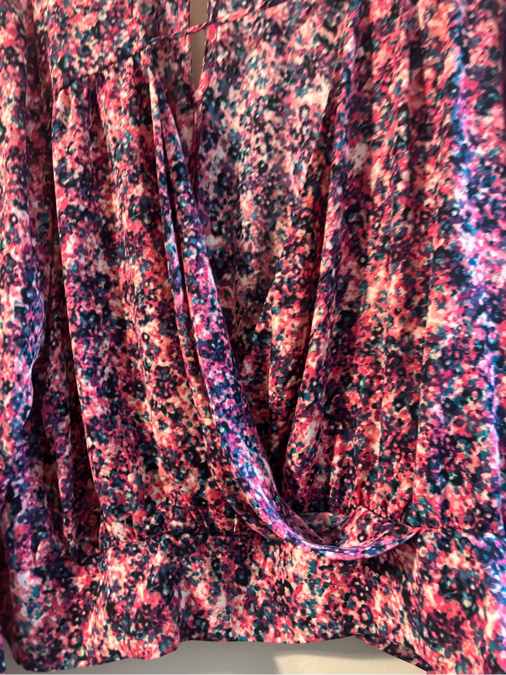 BOLD elements Multicolor Pink Blue Abstract Print Top NWOT
